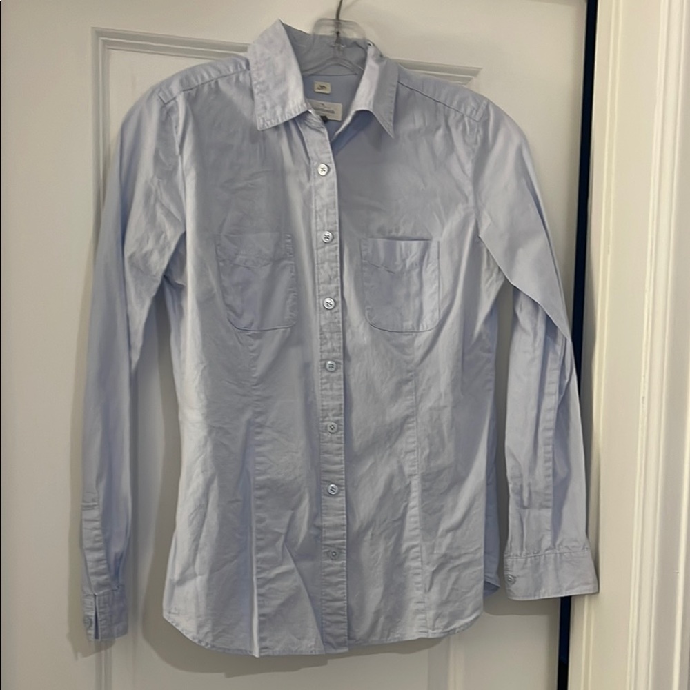 LOFT Blue Button Down Shirt Classic Design